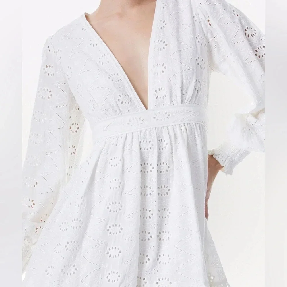 Alice + Olivia Marita Smocked Mini Dress - Picture 8 of 8